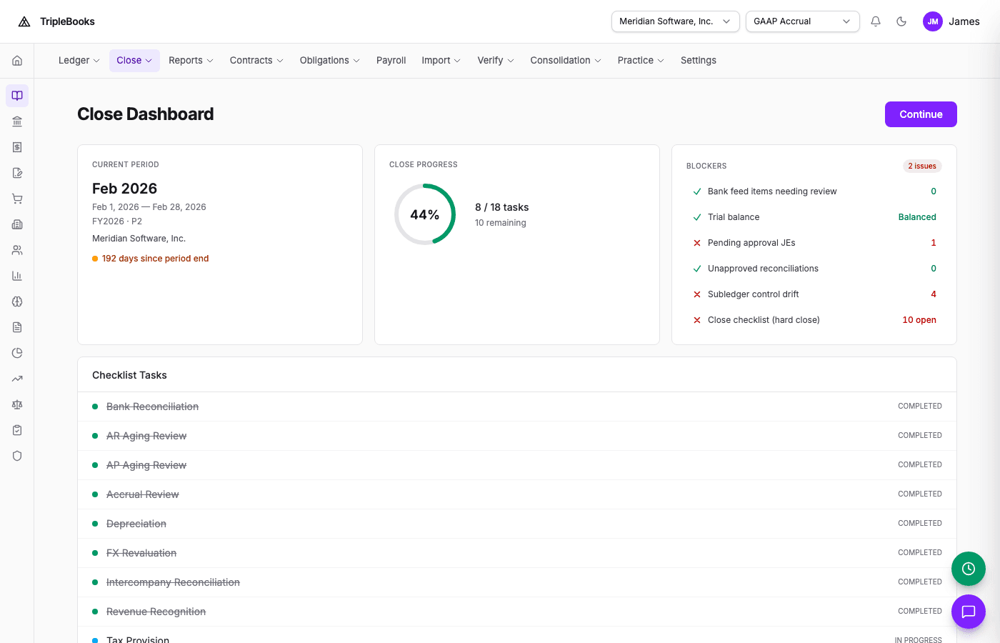Close dashboard
